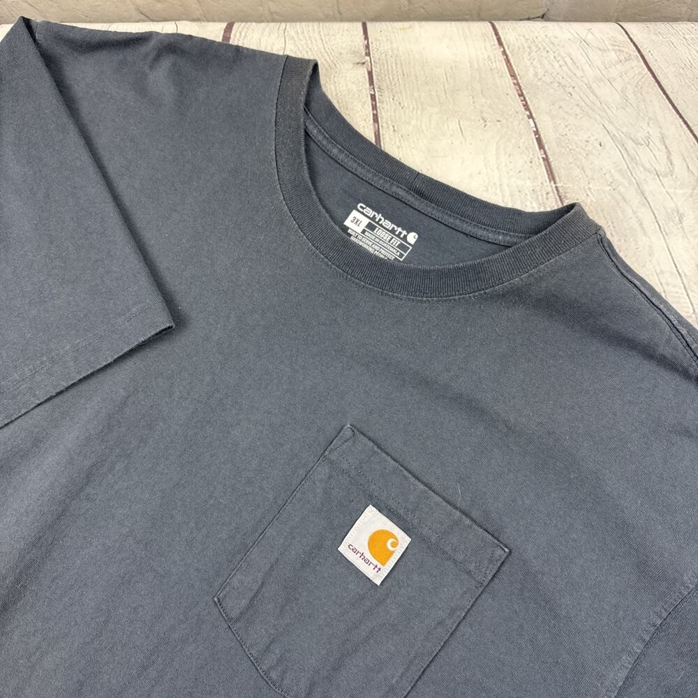 Carhartt Men’s Loose Fit Pocket T-Shirt Navy Blue Size 3XL Workwear